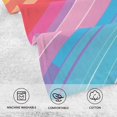 thumbnail image 3 of Cotton Bath Towels Soft Face Towel Absorbent Quick Dry Rainbow Lines 16"x28", 3 of 7
