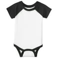 thumbnail image 4 of Yellow Rooster Infant Short Sleeve Baseball Fine Jersey Bodysuit Black/White 24M, 4 of 5