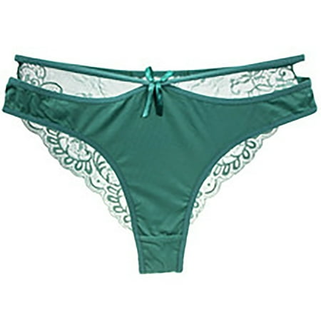 yillto Womens Lace Thongs Seamless No Show Bikini Thong Underwear Ladies Breathable Comfort Panty