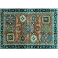 thumbnail image 1 of Ahgly Company Indoor Rectangle Abstract Light Blue Modern Area Rugs, 5' x 7', 1 of 4