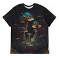 thumbnail image 3 of LAOLIUSN Men's Mushroom Graphic T Shirt, Psychedelic Fantasy Glow Tee, All Over Print Crew Neck Short Sleeve Shirt, S-4XL, 3 of 7