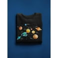 thumbnail image 3 of Cool Solar System Graphic Sweatshirt Men -Image by Shutterstock, Male Small, 3 of 4