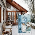 thumbnail image 3 of Winter Garden Flag 12×18 Double Sided, Burlap Gnome Floral Welcome Winter Snow Garden Flag Outside Holiday Yard Decoration, 3 of 6
