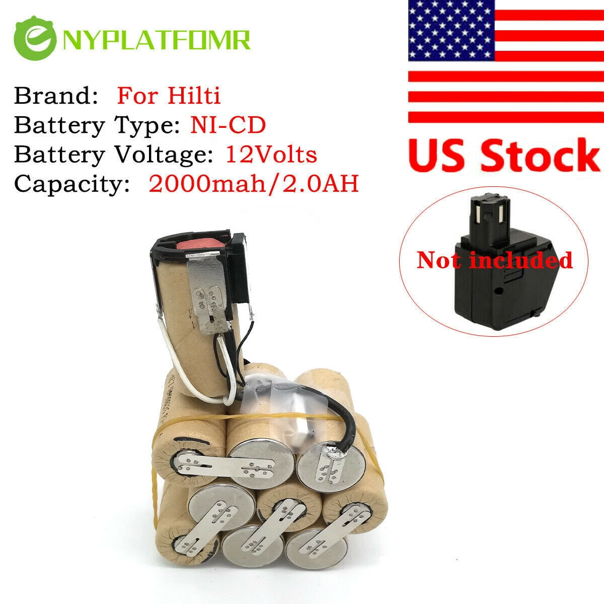 NEW Battery Pack For Hilti 36V 2.0AH NI-CD  Battery HIGH POWER REBUILD US 