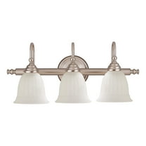 Brunswick 3-Light Bathroom Vanity Light in Satin Nickel