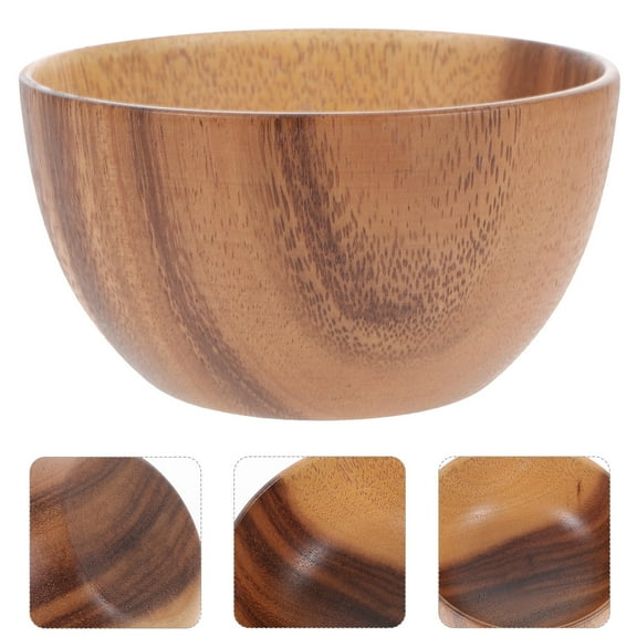 Raindrops Wood Salad Bowl Salad Bowl Light Brown 1Pcs for Vintage Style
