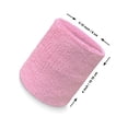 thumbnail image 5 of COUVER 4 Inch Solid Terry Cotton Athletic Sweat Wristbands Light Pink 2 Pairs (Mens), 5 of 8