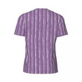 thumbnail image 6 of T Shirt For Men Striped Print Running Summer Purple And White Basic Novelty Tee Shirt For Male Patte, 6 of 7