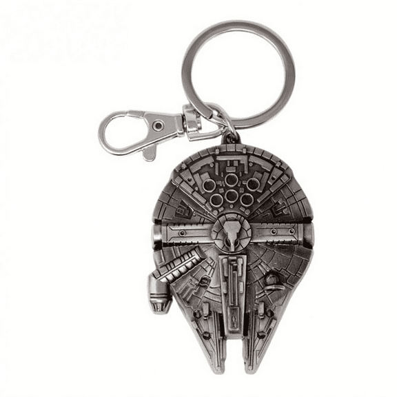 1PC  Millennium Falcon Pewter Keychain Metal Keyring Gift