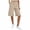 Khaki(Womens Shorts), variant on GUACER Bermuda Shorts for Women Solid Color Fashion Elastic Waisted Drawstring with Pockets Casual Shorts