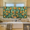 thumbnail image 2 of Yayeee Kitchen Curtains Tier Set of 2 Light Filtering 57"x24" Over Sink Window Panels, Orange Tree Pattern, 2 of 7