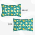 thumbnail image 2 of Zufioo Lemon Blue Print Double-sided Plush Pillow Cover,Decorative Pillow Protector without Pillow Core, Suitable for Sofa, Bedroom, Car-20"x30", 2 of 6