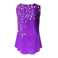 thumbnail image 4 of Sentmoon Tenues d'Été pour Femmes Débardeurs Col Rond pour Femmes Coupe Ample Imprimé Vignes Sans Manches T-Shirts Basiques Tendance 2025 pour Week-End Brunch Violet S, 4 of 5