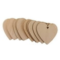 thumbnail image 2 of 100 Pieces Wood Cutout Shape Unfinished Heart Slice With Hole For Craft 20mm 25pcs 80mm, 2 of 6
