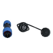 LaMaz SP16 Flange Waterproof Aviation Plug Socket IP68 Male and Female Butt Joints Flange Waterproof Connector2 Cores (380V 10A)