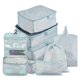 thumbnail image 1 of Bolsas de almacenamiento, juego de 8 Uds., organizador de viaje, Maleta, juego de embalaje, estuches Tomshoo  Azul, 1 of 7