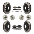 thumbnail image 1 of Transit Auto Front Rear Hub Bearings Assembly Coated Disc Brake Rotors and Ceramic Pads Kit (10Pc) for Car Ford Lincoln Flex MKS Taurus MKT - Left Right Side (Driver Passenger) KBB-119859, 1 of 11