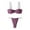 Purple, variant on WREESH Womens Two Piece Swimsuit High Cut Thong Bikini Set New Swimsuit Printed Bikini Swimsuit Beach Bathing Suit Purple