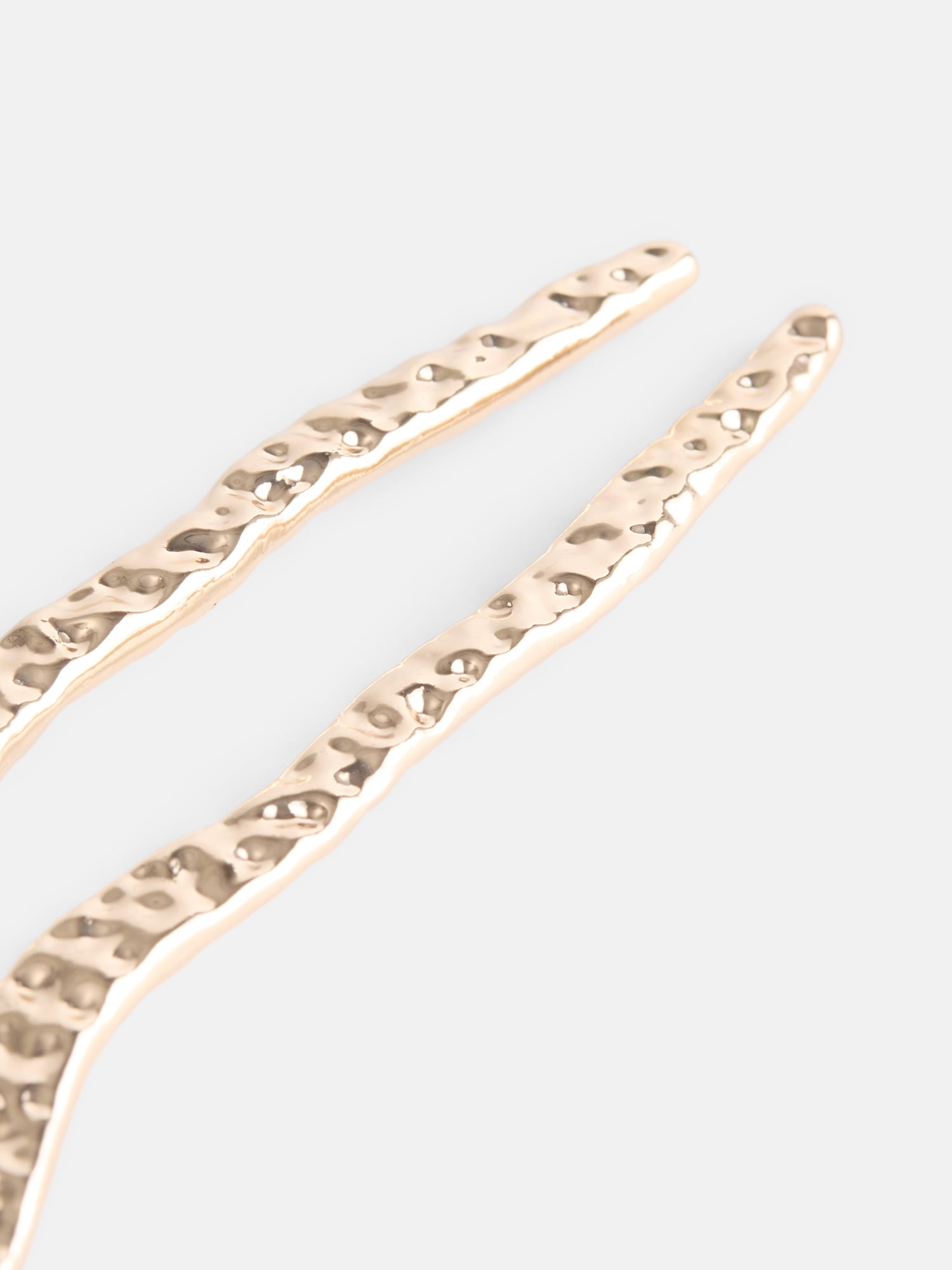 Scenario Women's Hammered Metal French Hair Pin, Gold-Tone
