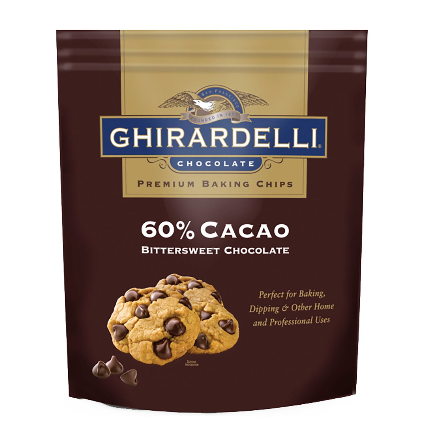 Ghirardelli 60% Cacao Bittersweet Chocolate Baking Chips (30 oz.) by Ghirardelli Chocolate Co.