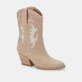 thumbnail image 3 of Dolce Vita Landen Dune Suede Pull On Stacked Block Heel Western Ankle Boots (Dune Suede, 9), 3 of 9