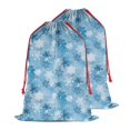 thumbnail image 2 of Christmas Bags Drawstring,Light Blue Christmas Snowflake Pattern Large Xmas Christmas Gift Bags,Reusable for Xmas and New Year Party Favors and Supplies,27.6" X 19.7", 2 of 6