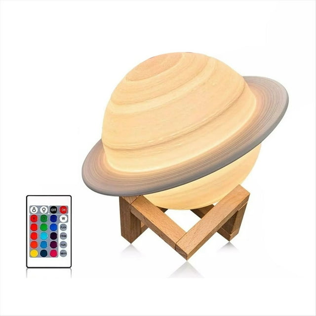Lámpara de Noche con Impresión 3D de 13 Colores, Control Táctil Remoto, Lámpara de Noche, Decoración de Dormitorio, Luz de Luna, Regalo para Niños.