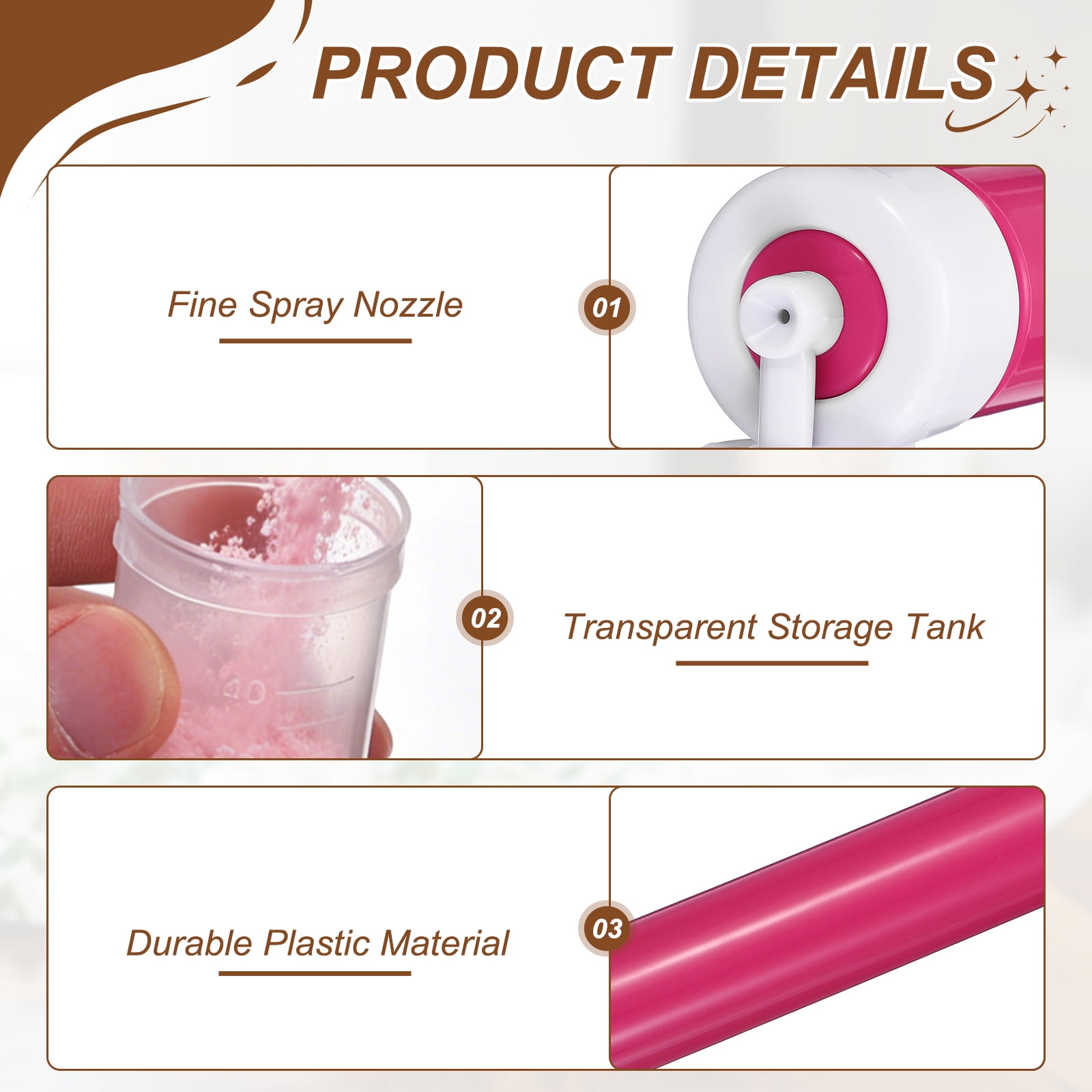 Uxcell 2Pcs Manual Air Brush for Cake Decorating, Cake Air Brush Kit Spray Gun with 4 Tubes for Home Kitchen DIY Baking Cake Cupcakes Cookies and Desserts, Purple/Pink