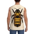 thumbnail image 4 of Pofeuu Honey Bee Print Men's Muscle T-Shirt, Sleeveless, Muscle Tank, Classic Muscle Tee Top For Men Casual Sleeveless Muscle T-Shirt Trendy Clothes-XX-Large, 4 of 7