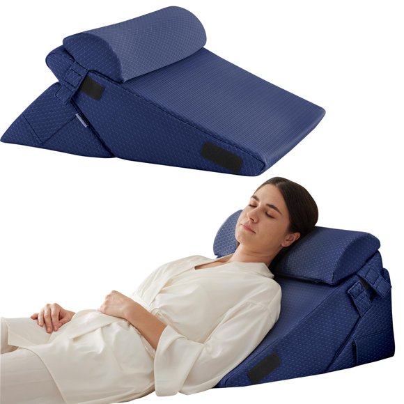 Juego de almohadas ortopédicas con forma de cuña Bedluxe, espuma para después de la cirugía