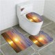 thumbnail image 1 of Juego de alfombras de baño ABPHQTO Playa al atardecer 3 piezas alfombra de baño contorno tapa de inodoro, 1 of 2
