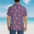 thumbnail image 4 of Gaeub Skull colorful flower daisy Print Men's Hawaiian Shirt,Button Down Short Sleeves Shirts,Tropical Beach Casual Button Down Shirts,XX-Large, 4 of 7