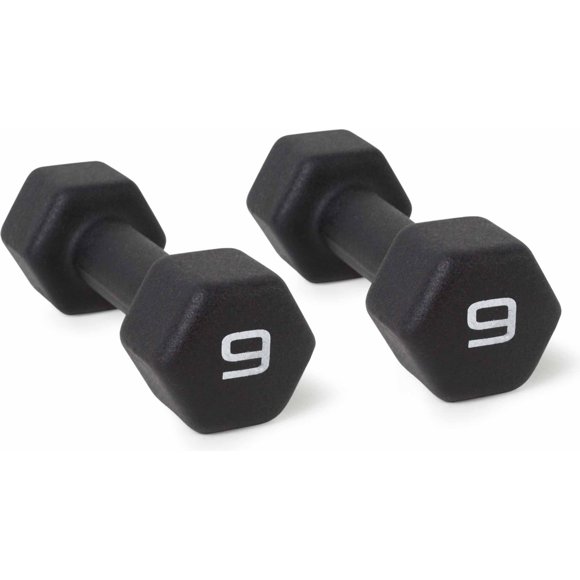 PAIR NEOPRENE DUMBBELLS Hand Weights Home Fitness Exercise 1-15 lbs SET OF 2 