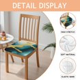 thumbnail image 2 of Teal Gold Marble Seat Covers for Dining Room Chairs Set Of 4,Stretch Printed Washable Chair Seat Cover with Elastic Ties and Button,Removable Waterproof Couch Cushion Covers, 2 of 6
