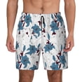 thumbnail image 2 of Goofa Lilies Flowers Printed Men's Swim Trunks Board Shorts Quick Dry Mens Swimming Trunks with Compression Liner,Breathable Fit Hawaii Beach Shorts-X-Large, 2 of 9
