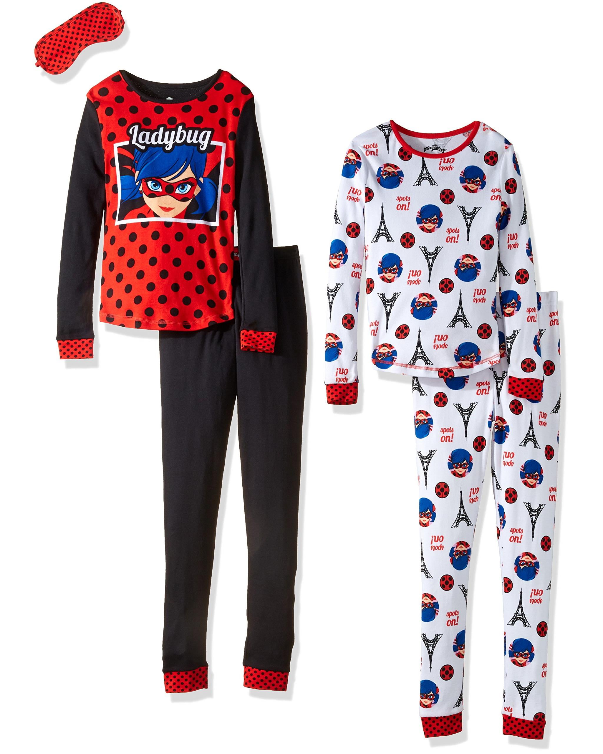 Miraculous Lady Bug Girls 4pc Cotton Sleepwear Set Walmart Canada