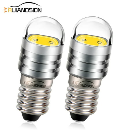 

Ruiandsion E10 Flashlight Bulb 12V Warm White Physics Experiment Bulb Bicycle Bulb Pack of 2