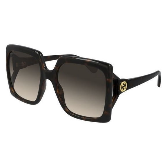 Gucci GG0876S 002 60mm Square Sunglasses for Women's Havana