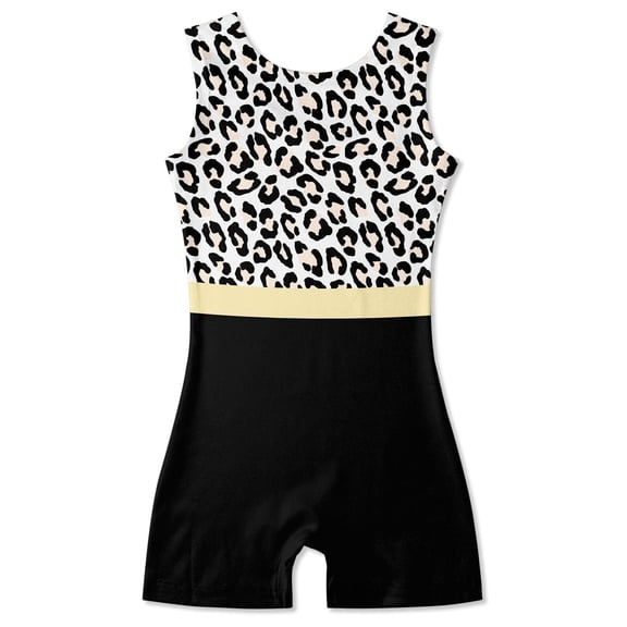 Aideaone Gymnastics Leotards for Girls Leopard Toddler Sparkle Dance Unitards 3-10T