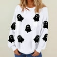 thumbnail image 4 of Cute Ghost Halloween Sweatshirts for Women 2025 Long Sleeve Casual Loose Cute Ghost Graphic Sweatshirt Pullover Tops, 4 of 5