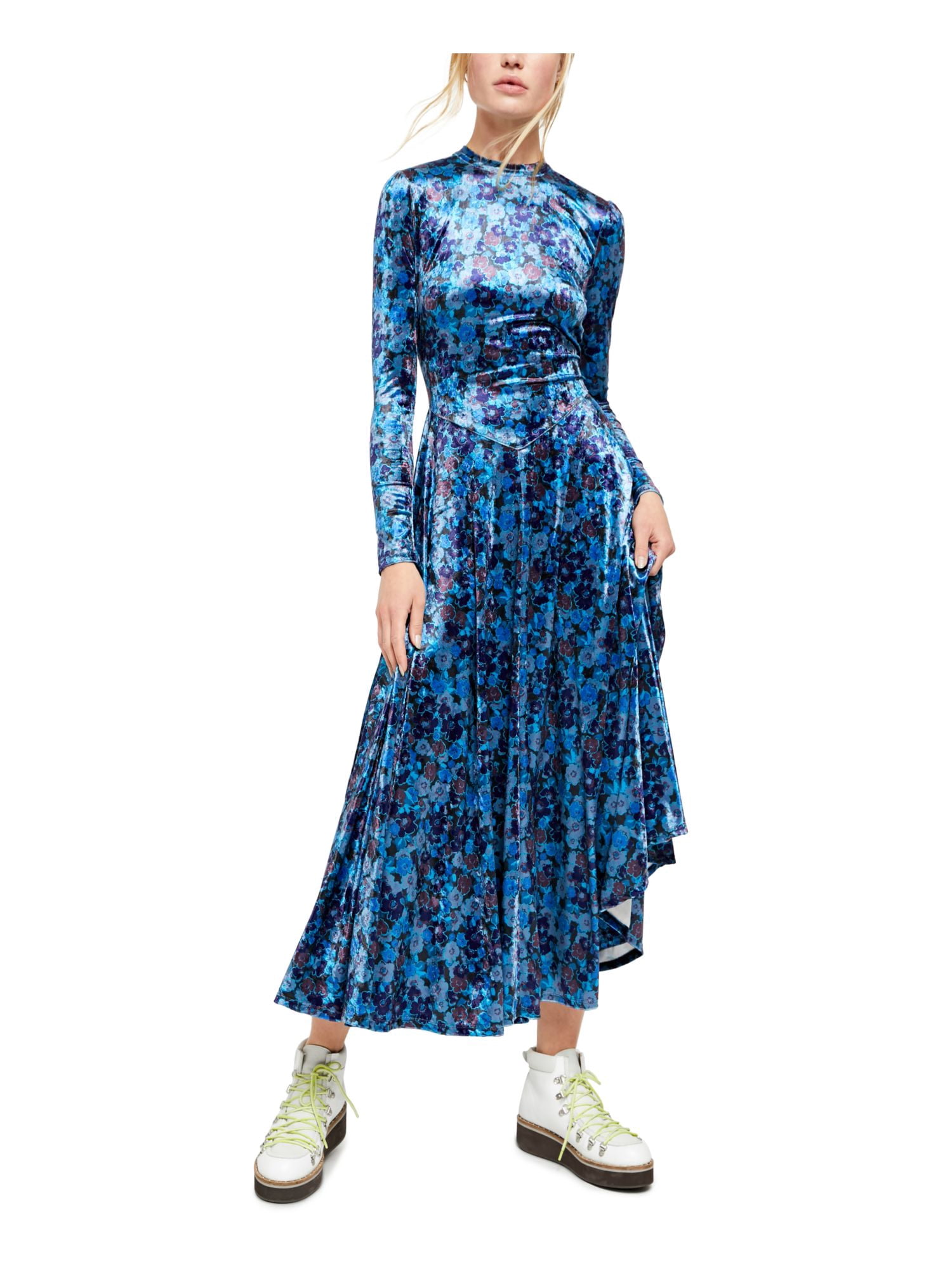 Long Sleeve Maxi Pleated Dress 