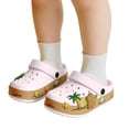 thumbnail image 3 of XIYON Kids Boys Girls Summer Slippers Soft Sole Non Slip Closed Toe Hollow Out Cartoon Design Lightweight Breathable Shoes For Casual Daily Wear,Pink,6-7 Years, 3 of 5