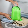 thumbnail image 2 of PALTERWEAR Drawstring Bag with Toggle - Nylon Cinch and Ditty Pouch (Green, 9 x 12 Inch), 2 of 7