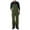 Army Green, variant on Mens Snow Bibs Loose Waterproof Insulated Straight Leg Ski Pants Snowboarding Overalls Zipper Pockets Winter Warm Outdoor Sports Outfits