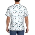 thumbnail image 3 of Vsdgher Party Shark Cute Print Men's Dry Fit Mesh Athletic Shirts Moisture Wicking Tennis T-Shirt Tops, 3 of 9