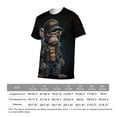 thumbnail image 6 of LAOLIUSN Men's Monkey Graphic T Shirt, Streetwear Ape Print Tee, Punk Casual Short Sleeve Crewneck Shirt, 88% Polyester 12% Spandex,4XL, 6 of 7