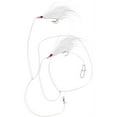 thumbnail image 4 of Ocean Hi/Lo Fishing rigs – BUCKTAIL Teaser Hook for Saltwater – Size 5/0 Hook - 40lb Heavy Duty Mono 3ft Long - Black Duo-Lock Snaps - Hand Tied, for Fluke Flounder, Sea Bass, Redfish, Snapper, Snook, 4 of 7