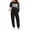 Black, variant on UVN Tracksuit for Women Colorblock Striped Sweatsuit Casual 2 Piece Sweatshirts Sweatpants Jogger Set Outfits