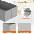 thumbnail image 3 of Lifewit Drawer Organizer Clothes for Closet 24 Pack, 3 Sizes Underwear Wardrobe Drawer Dividers, Fabric Foldable Dresser Storage Organizer Bins for Sock, Bra, Lingerie, Undies, Grey, 3 of 8