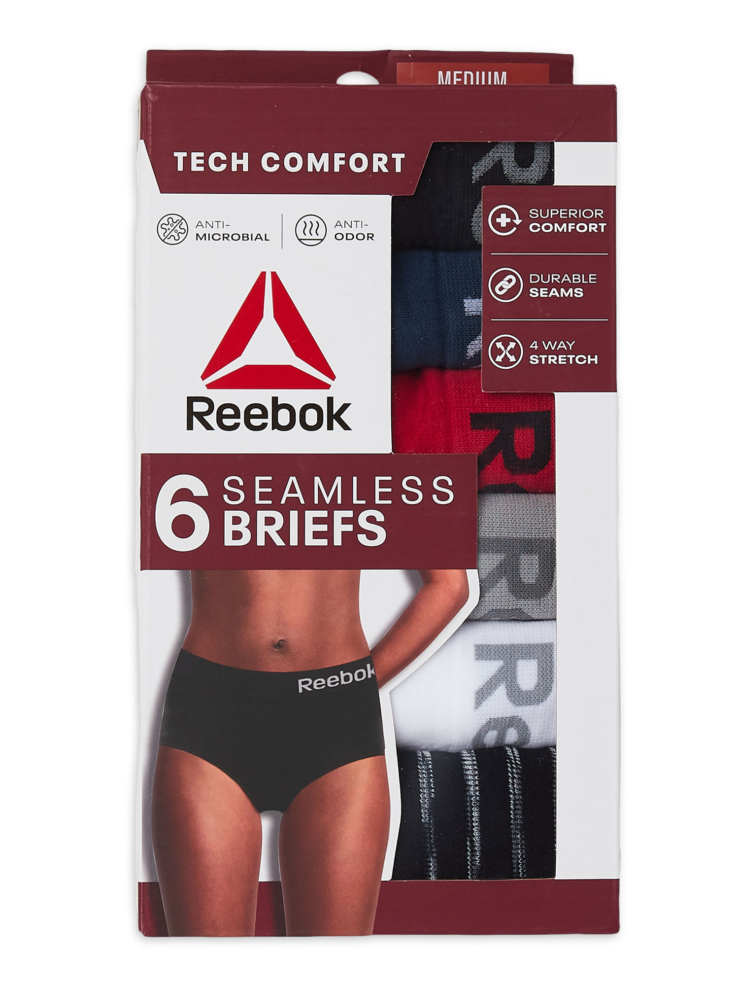 Reebok Women's Seamless Briefs,6-Pack, Sizes XS- 3XL - image 5 of 12